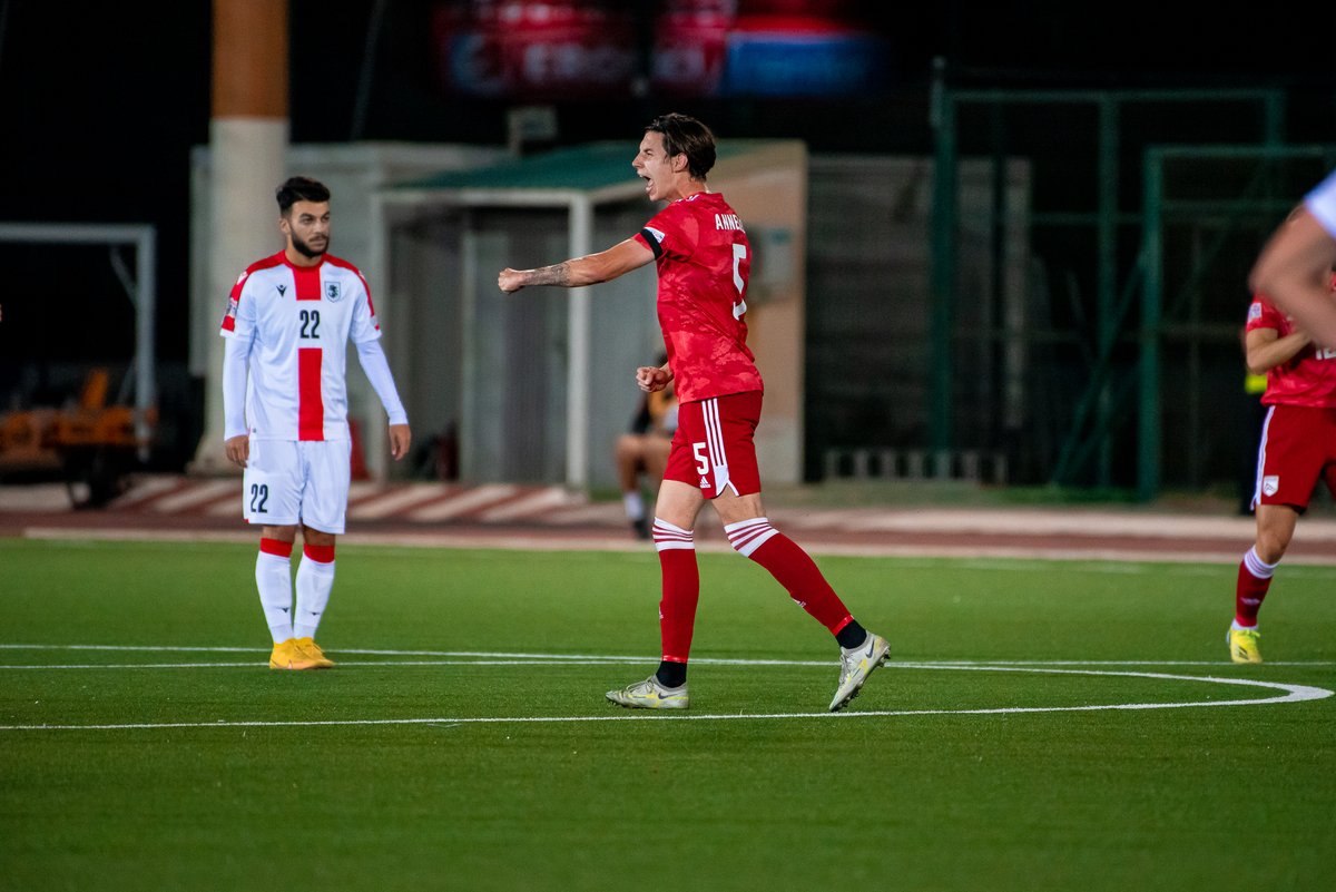 Louie Annesley also netted his first Gibraltar goal against Georgia 🇬🇪 #OTD in 2022, the first-ever 🇬🇮 goal awarded by VAR! 🖥️