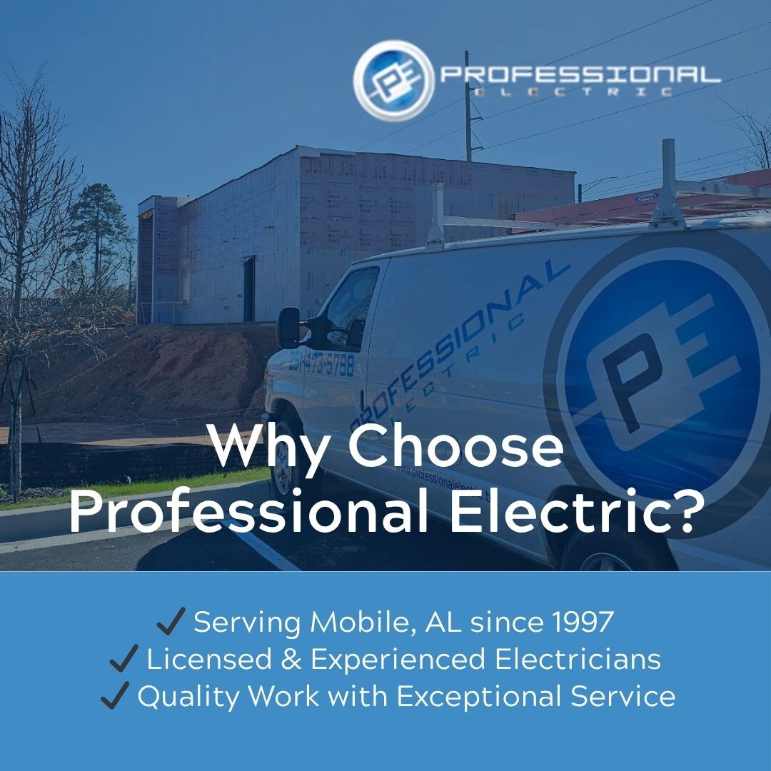 ProElectric_AL's tweet image. Why choose Professional Electric? Since 1997, we’ve been committed to providing top-quality electrical services with exceptional customer service. 

#WhyChooseUs #ElectricalServices #ProElectric