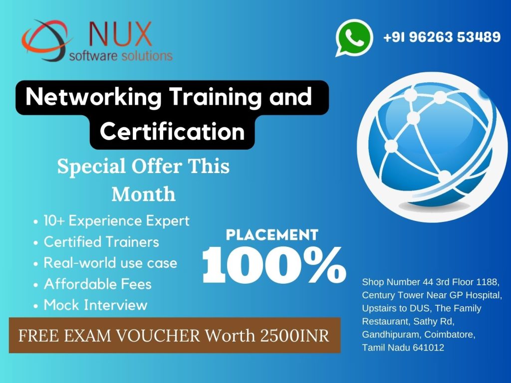 NuxSoftware's tweet image. 🌐 Master networking skills with our hands-on Networking Training &amp;amp; Certification in Coimbatore! Learn routing, switching, subnetting &amp;amp; more.

#NetworkingTraining #CCNA #NetworkPlus #ITCareers #CiscoTraining #CoimbatoreTech