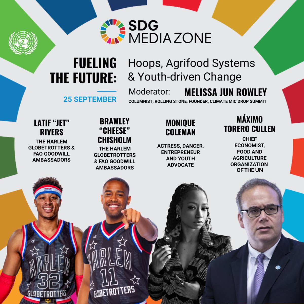FAONewYork's tweet image. 🔴Happening now!

Watch the @UN #SDGMediaZone session on youth-driven change in agrifood systems featuring @FAO Global Goodwill Ambassadors, the @Globies, FAO Champion Monique Coleman &amp;amp; Chief Economist @MaximoTorero.

📺➡️webtv.un.org/en/asset/k1r/k…

#UNGA80 #MoveFoodForward