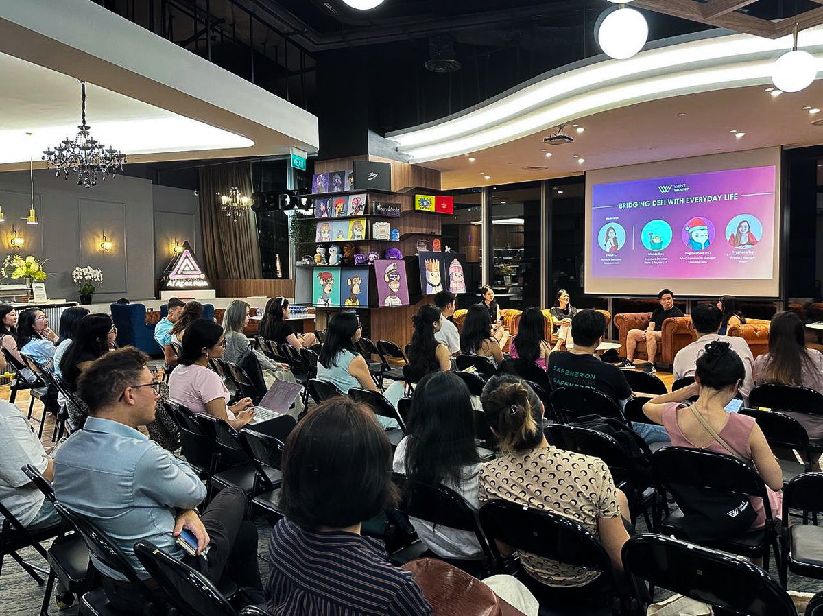 ellaces's tweet image. Thank you to all who attended @web3womensg’s event! 🎉

It was a privilege to share the stage with @ulandaoon, @ongycNFT &amp;amp; @Chewtoro! It’s been awhile so we’re super glad to see both new &amp;amp; old faces!

Big thanks to @Uniswap, @Wush_co &amp;amp; @OGBCGroup for once again supporting us! 💜