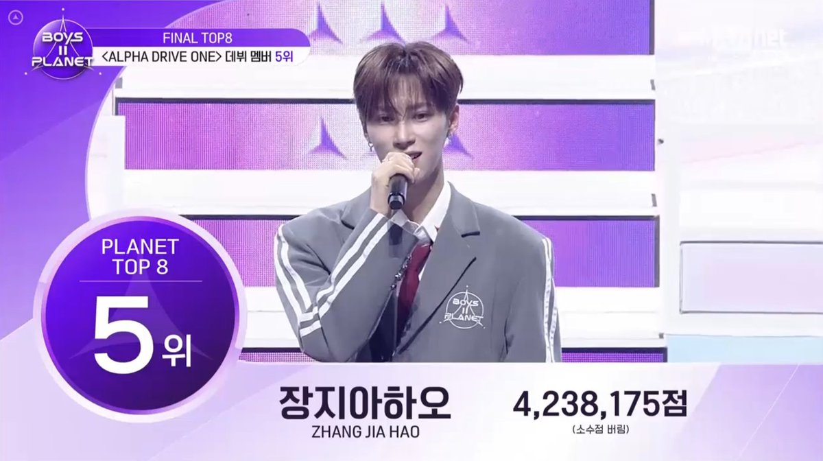 #ZhangJiaHao has been announced as the contestant ranked No. 5 who will debut as a member of the “#BOYS2PLANET” group #ALPHADRIVEONE #ALD1!
soompi.com/article/178683…