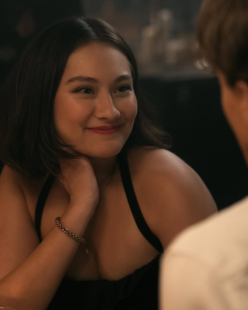princess polly baby blue dress Lola Tung as Belly Conklin in stills from Belly's 22nd birthday in The  Summer I Turned Pretty tsitp s3 ep11 'At Last'☀️✨