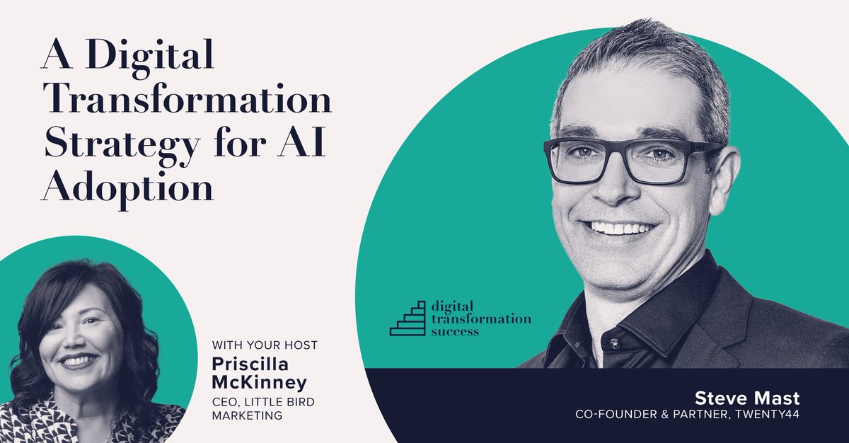 LittleBirdMktg's tweet image. Moving beyond efficiency to growth: host and CEO @LittleBirdMomma talks with Steve Mast of Twenty44 about assessing knowledge, limitations, applications and ethics in AI. Click here: hubs.la/Q03lgHRn0 
#digitaltransformationsuccess #marketresearch
