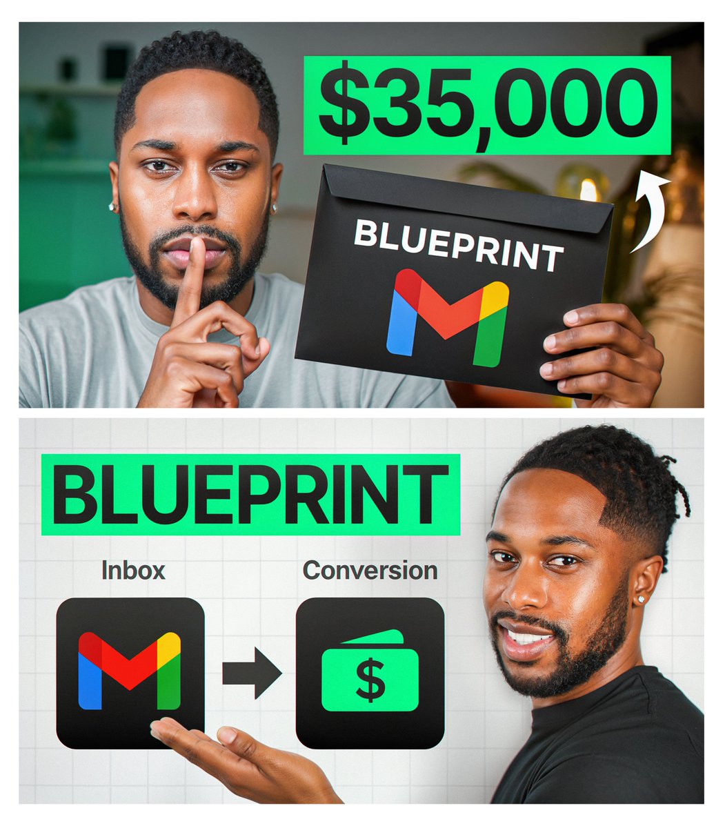 Recent thumbnails👋
Title: The Complete Email Marketing Blueprint for 2025

A or B?