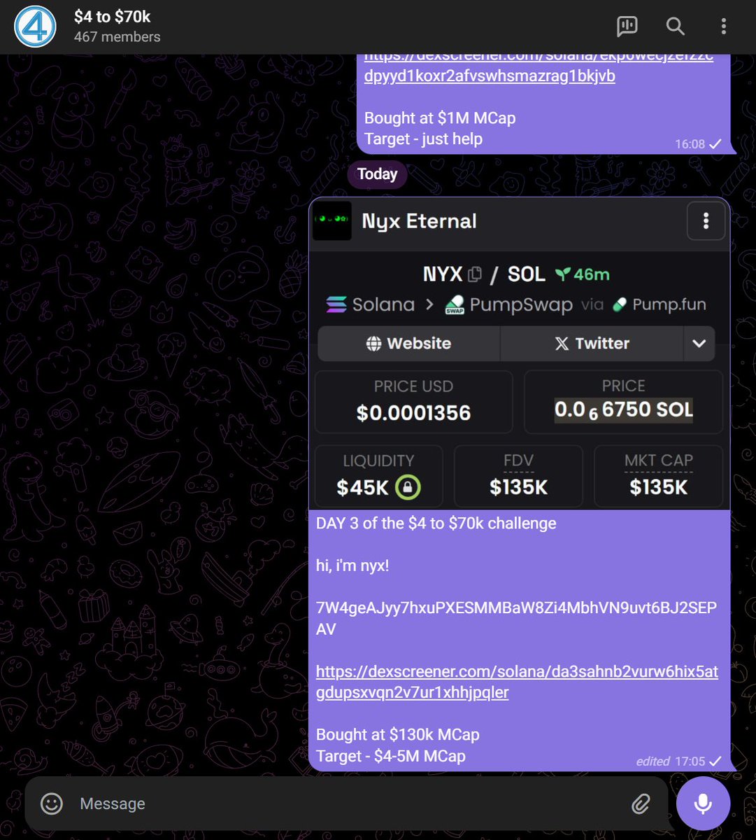 Shelpid_WI3M's tweet image. DAY 3 of the $4 to $70k challenge  

Today, we bagged $NYX

Flipped at 5.5M MCap - 42x gains  
Account balance: $37,806

Adding 700 participants            
Accepted so far: 467/700

Wanna join? Here’s how: 

• Like &amp;amp; Retweet         
• Comment "🍀"         
• Must be…
