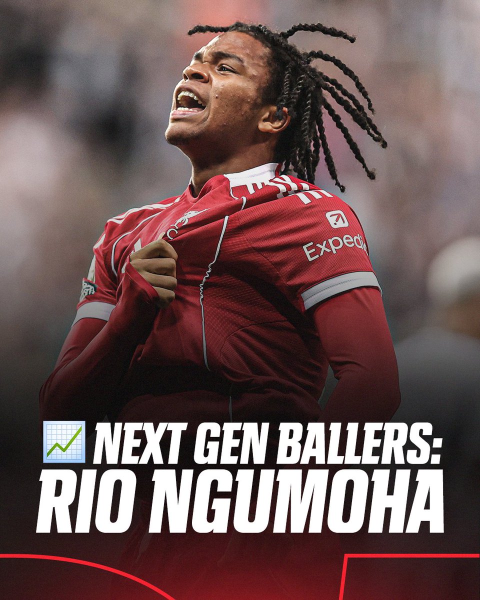 ESPNUK's tweet photo. Liverpool are expecting BIG things from Rio Ngumoha 💯

Billed as one of England’s most talented youngsters, the rapid winger's signing was a major coup for the Reds 🔥

Training with the likes of Van Dijk and Salah can only fast-track Ngumoha's development 👀

The then 16-year-old became Liverpool's second-youngest ever player when he started up top with Darwin Nunez and Diogo Jota in the FA Cup 👏

Now 17, after an impressive start to the season, including THAT winner against Newcastle, Rio has signed his first professional contract with LFC ✍️

There is huge faith in Rio and fans can't wait to see what's next for the exciting baller 🙌