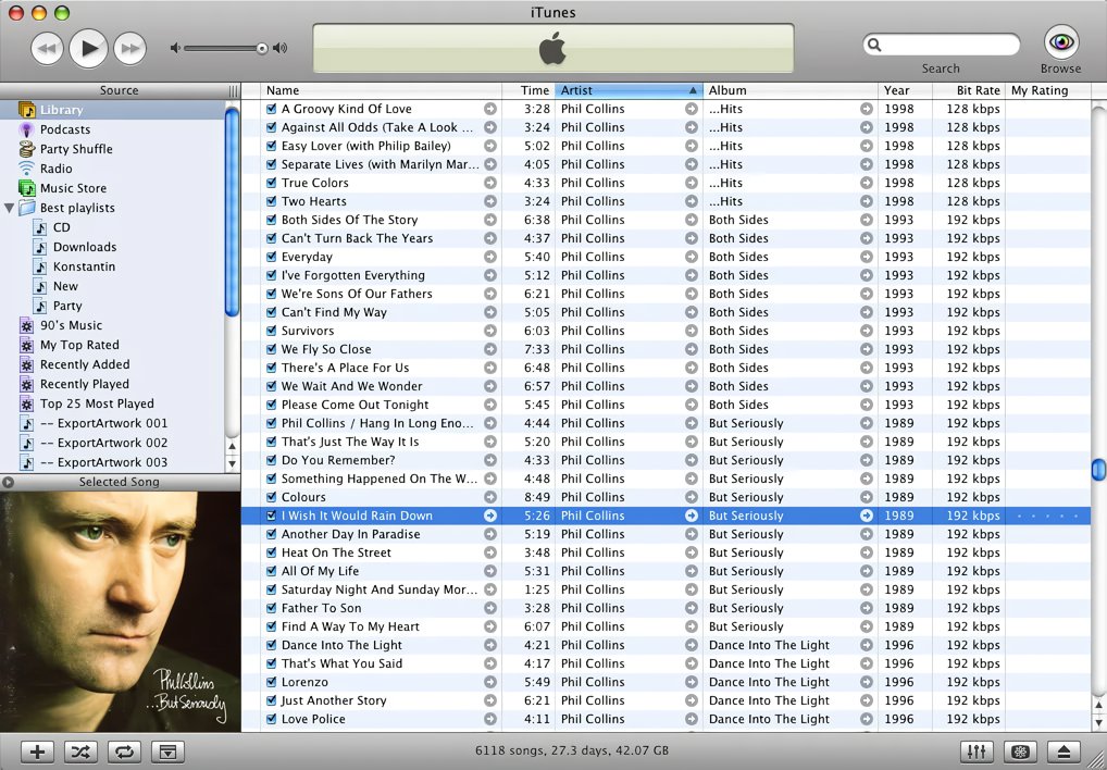 iTunes 5 in 2005