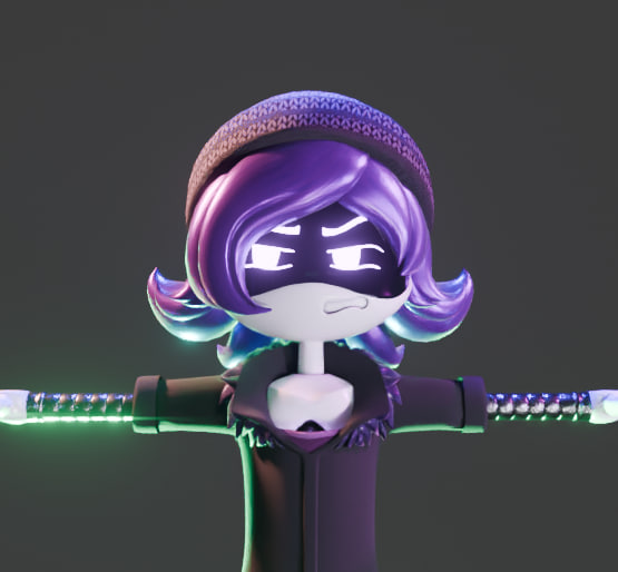 That's it, there's never too much Uzi. I'm done with her hair. It remains to make normal textures for clothes and, in principle, she will be ready.
How do you like her hair shape?
#Uzidoorman #Blender3d