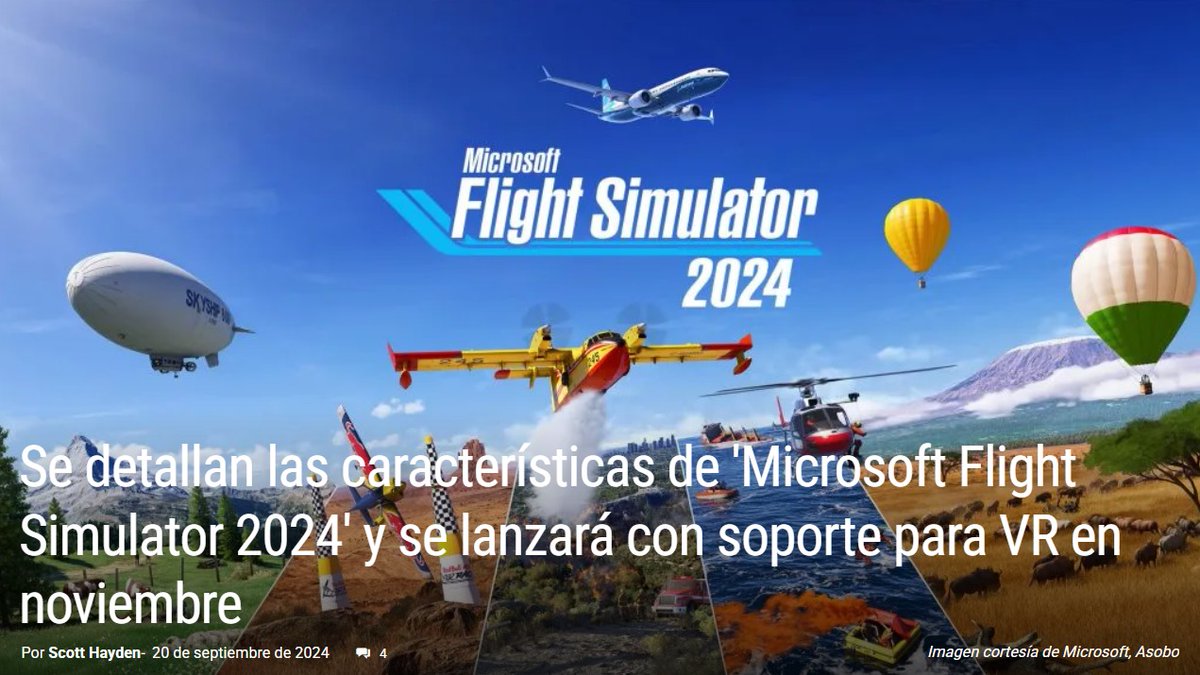 Apache_Games_'s tweet image. En el #StateofPlay de ayer se anunció el Gran #FlightSimulator2024 con Lanzamiento en Noviembre de este año.