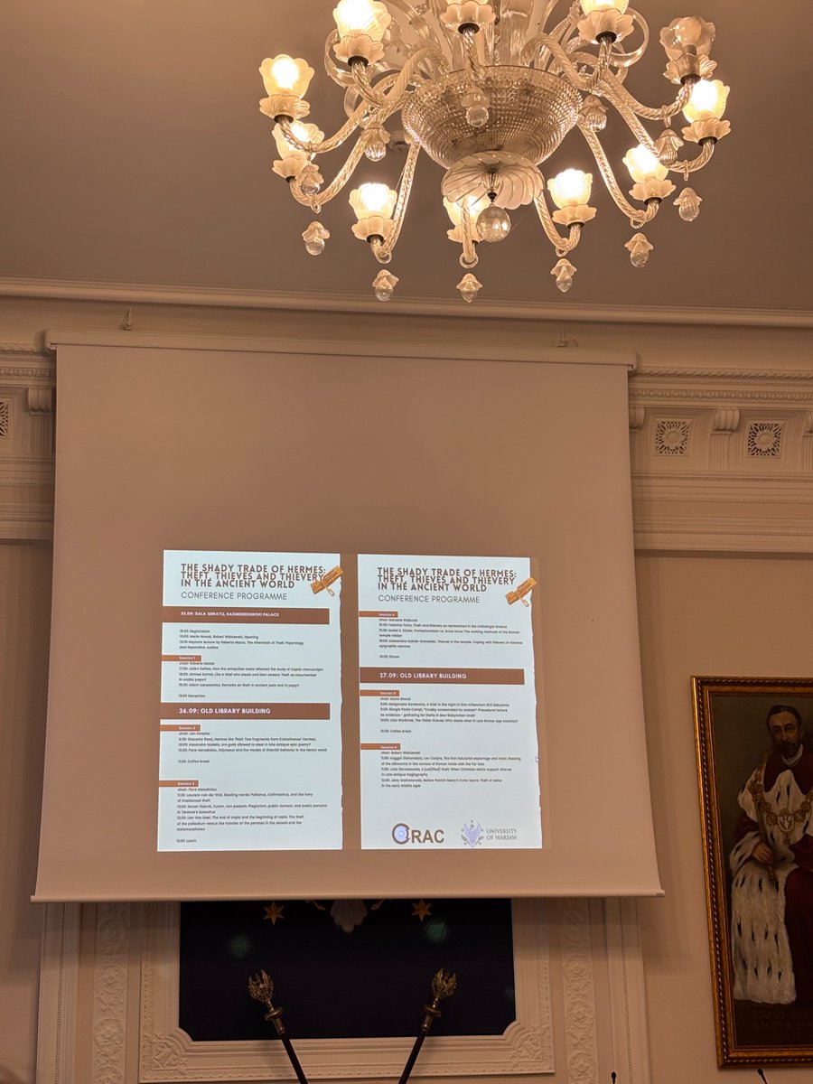 Today <a href="/UniWarszawski/">Uniwersytet Warszawski</a> starts 2 days conference on theft in antiquity. I will talk tomorrow on how the Hatrenes coped with thieves in the sacred areas. There are also many more interesting presentations.