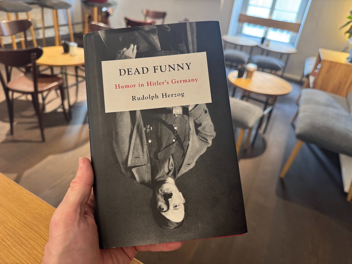 fakedansavage's tweet photo. Recommended reading: Rudolph Herzog's book about humor — what was allowed, what was disallowed, what could get you imprisoned, what could get you shot — during the Third Reich. It's sobering reading right now, as Trump attacks comedians, late night talk show hosts, and actors. https://t.co/aMB9HnlsLL