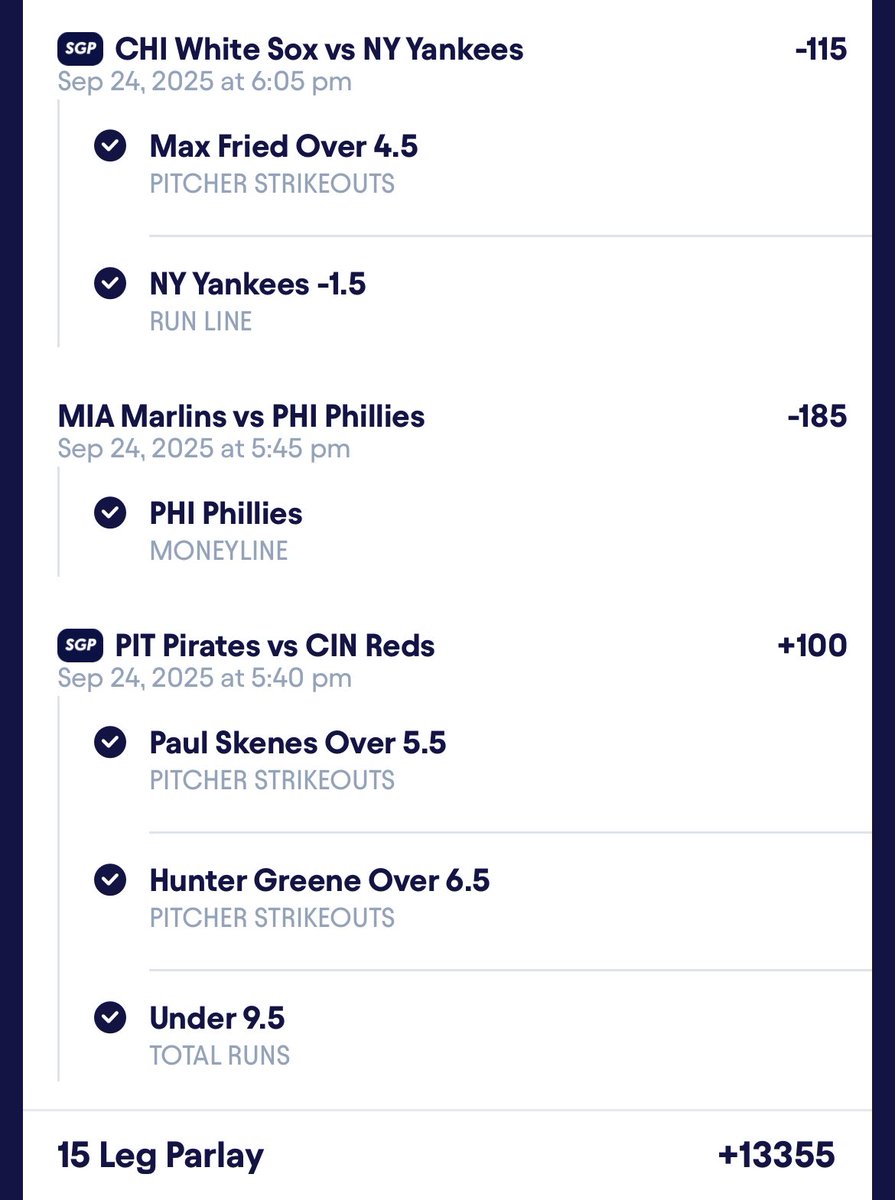 Ladder_Bets's tweet image. +13,000 

Off by one!!!

Is this the worst bad beat you’ve seen all week? 

@fliff @ESPNBET @br_betting @BookitWithTrent @DKSportsbook @FDSportsbook 

#SportsBettingX #gambling #DraftKings #sports #NFL #fantasy #money #MLB