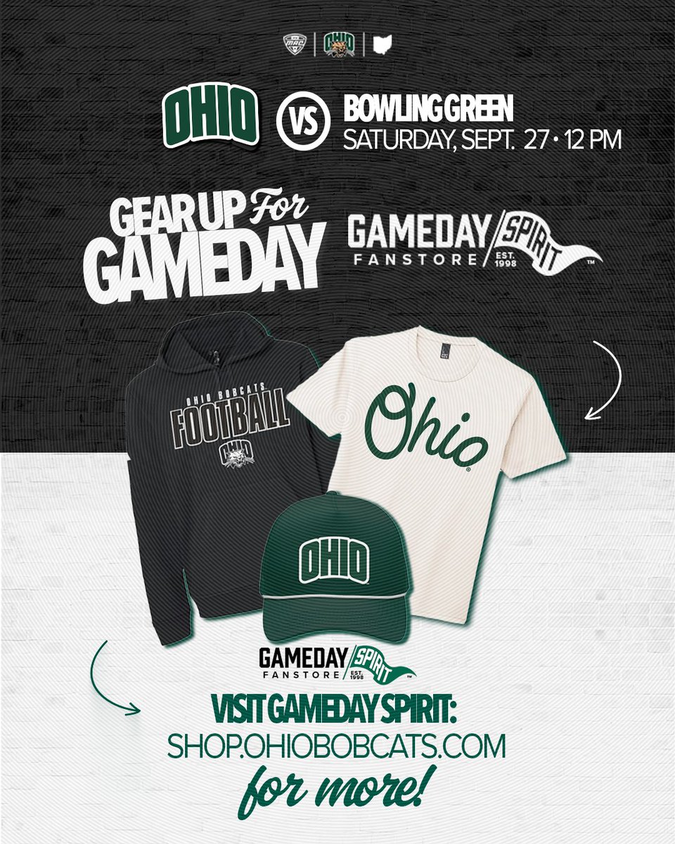 𝗚𝗲𝗮𝗿 𝘂𝗽 𝓕𝓸𝓻 𝗚𝗮𝗺𝗲𝗱𝗮𝘆 😼

Visit GameDay Spirit Fanstore for more! 🏈

𝙏𝙝𝙚 𝙊𝙛𝙛𝙞𝙘𝙞𝙖𝙡 𝙎𝙩𝙤𝙧𝙚 𝙤𝙛 𝙊𝙝𝙞𝙤 𝘼𝙩𝙝𝙡𝙚𝙩𝙞𝙘𝙨 🛍️

🔗 bit.ly/4pFSAlt

#OUohyeah