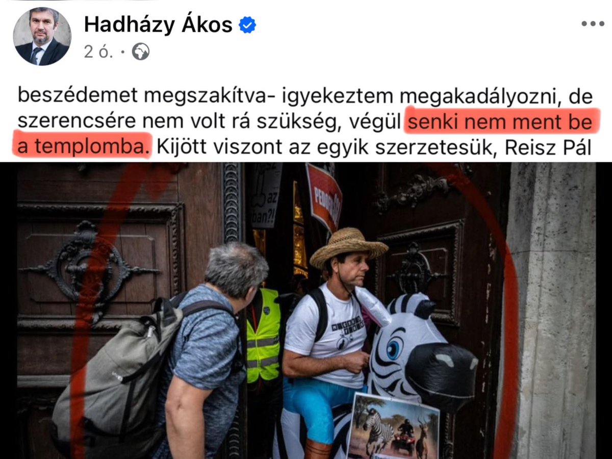 Menczeljani's tweet photo. Mindezt ugye azzal a képpel akarja igazolni amin épp az látszik hogy a zebrajelmezes kalapos srác jön ki a templomból......komolyan ez most hülye vagy minket akar hülyének nézni? https://t.co/6b5mXgey24