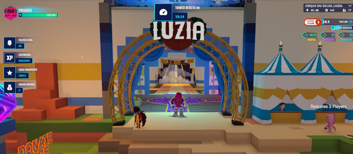 Couldn't resist taking a picture with the Luzia Arch in the Cirque du Soleil Experience <a href="/TheSandboxGame/">The Sandbox</a>  tsbga.me/TheSandbox