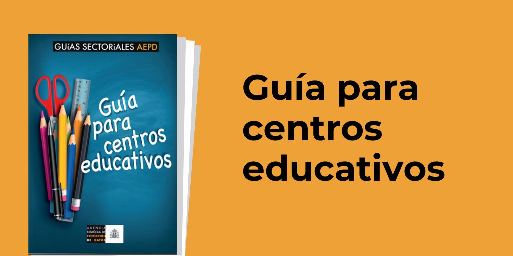 🧑‍🏫¡Feliz Día Mundial de los Docentes!

En nuestra guía para centros educativos te ayudamos con el correcto tratamiento de los datos personales de los alumnos y alumnas: aepd.es/guias/guia-cen…