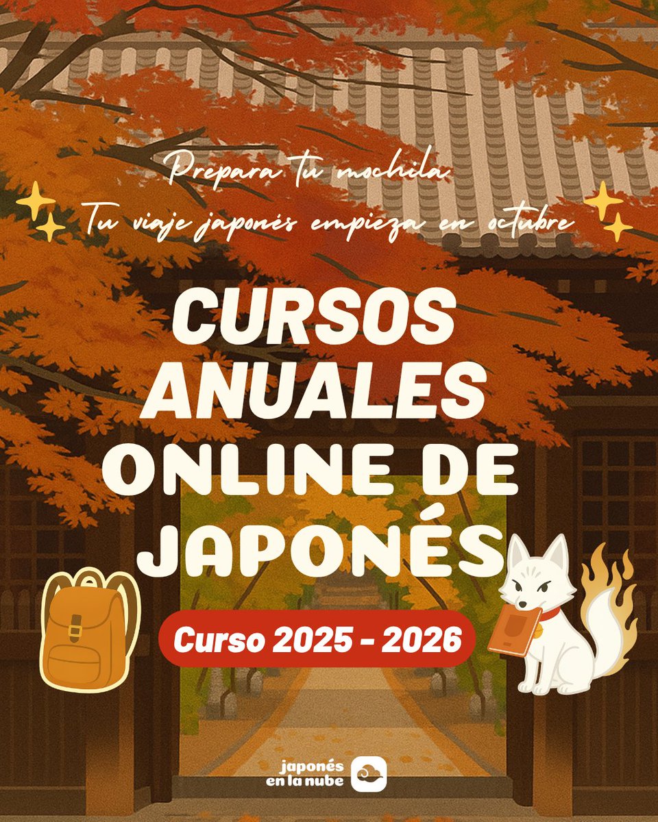 🚨Última llamada 🚨

En unos días cerramos las inscripciones a los cursos anuales de japonés (oct 25 – jun 26).
🎌 Niveles: de A1.1 (desde 0) a B1.2 (intermedio)
👨‍🏫 Con @tashekisensei
🌸 Con materiales, guía y comunidad

👉 Apúntate hoy y asegura tu plaza: japonesenlanube.com/cursos/cursos-…