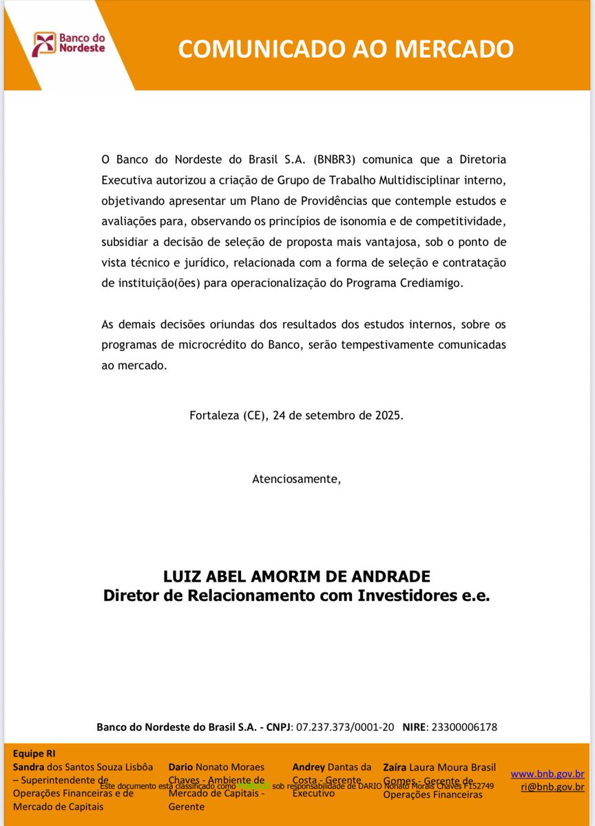 💣💣💣QUEM DUVIDA DO PODER DO INEC NO BNB? APESAR DA DECISÃO DO TCU QUE  DETERMINOU LICITAÇÃO DO MICROCRÉDITO URBANO E RURAL, PRESIDENTE DO BNB,  PAULO CÂMARA, DESAFIOU A NORMA DO TCU E