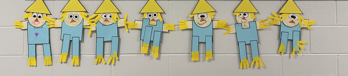 Feels like Fall! 🍂 Look at our shape scarecrows! ⚪️🔻🟦