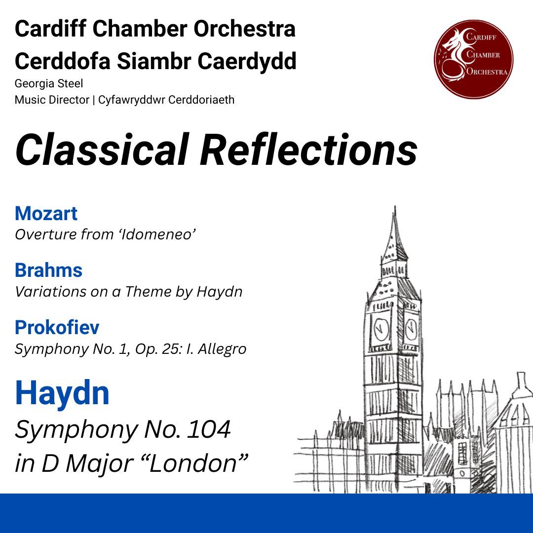 Join Cardiff Chamber Orchestra on Saturday 29 November at the Church of the Resurrection in Ely for an evening of classical and neoclassical music, featuring a harmonious blend of works by Mozart, Brahms, Prokofiev and Haydn.

🎟️ £10 | £5 Concessions 

ticketsource.co.uk/cardiff-chambe…