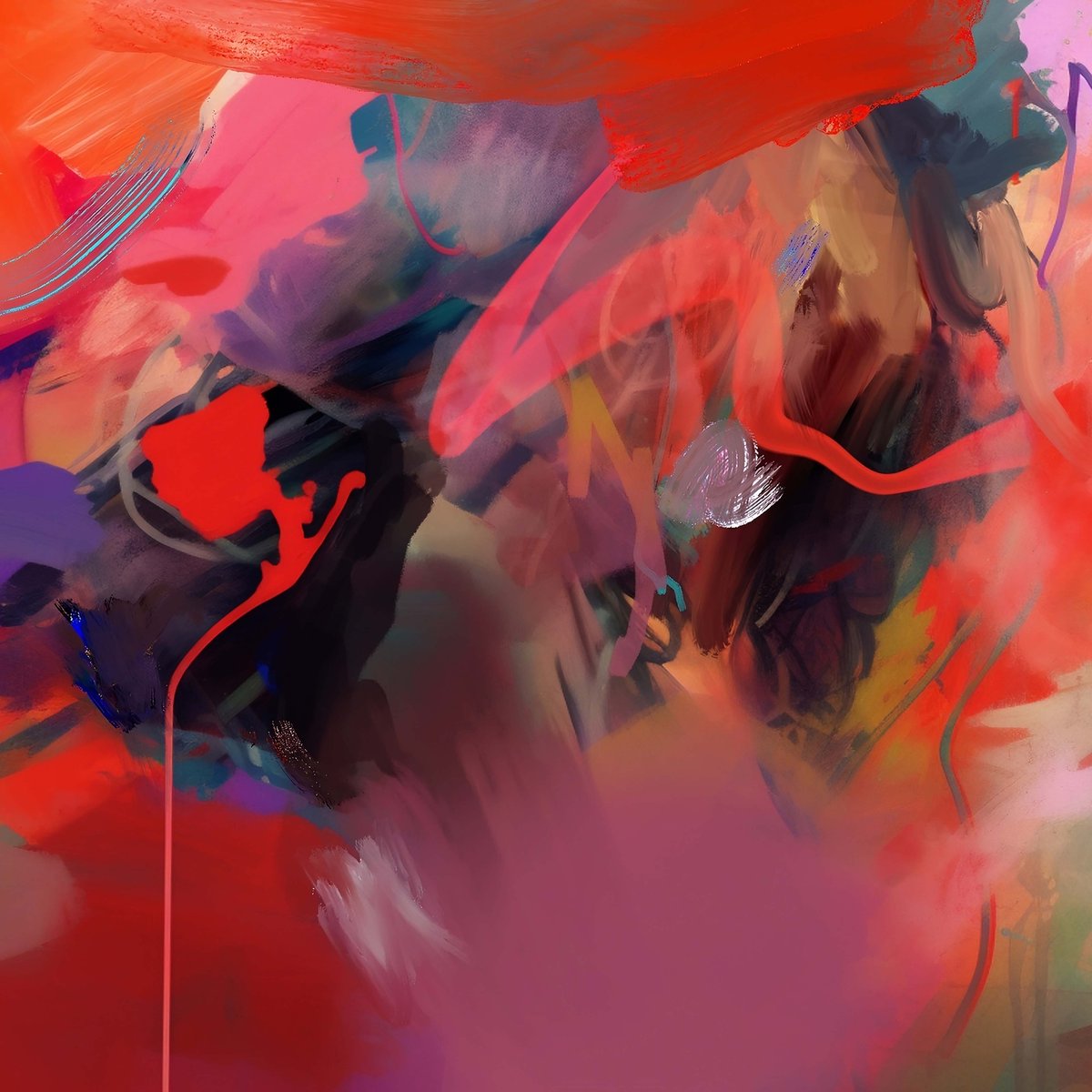 Layers Of Mayhem by <a href="/skywaterr/">sky • göksu 👾</a>

"Phygital painting created using oils, acrylics, pastel on paper, then altered with custom scripts and digital brushes."