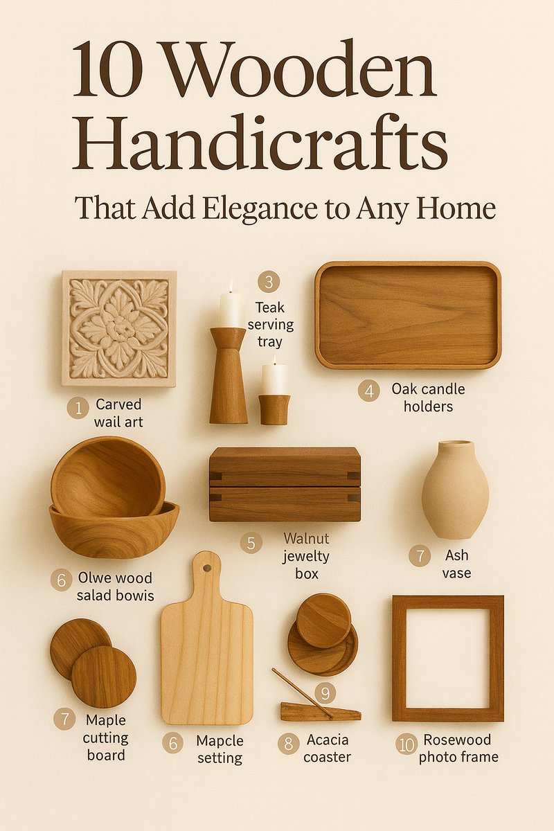 ContentSwap's tweet image. Top 10 Wooden Handicrafts That Add Elegance to Any Home goatlabfurniture.com 
#Homedecor #handicraft #elegance #wooden