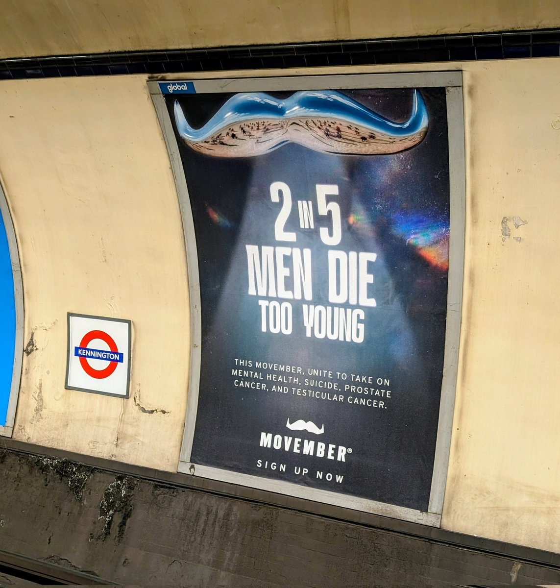daparian's tweet photo. Great to see #Movember2025 gearing up whilst in #London on @TfL, raising awareness of #MentalHealth #Suicide #ProstrateCancer & #TesticularCancer. 2 in 5 men die too young! The more we work together the more progress we make! Please support #Movember if you get opportunity. ❤️👍 https://t.co/htXemLGjTp