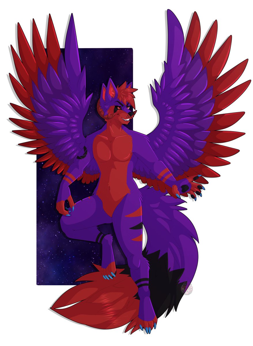 Commission completed for <a href="/AshTheHellHxund/">Ash (also on 🦋)</a>! 🟣✨️
.
#furry #furryartist