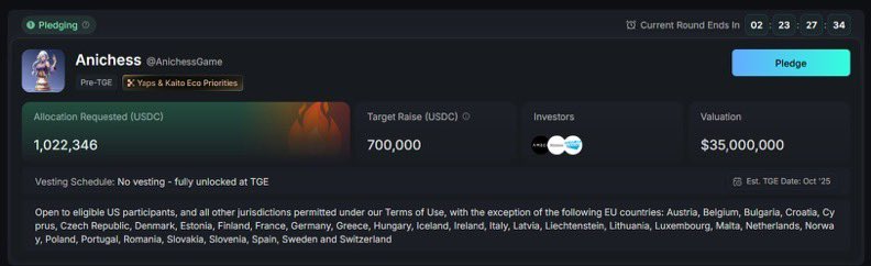 When you mix chess, Web3, and some of the biggest names in the game, you get something that feels inevitable. ♟️

<a href="/AnichessGame/">Anichess</a> just smashed $1M in pledges on the Kaito launchpad and the energy is only getting started.

This isn’t a “play-to-earn” gimmick.
It is a full scale push