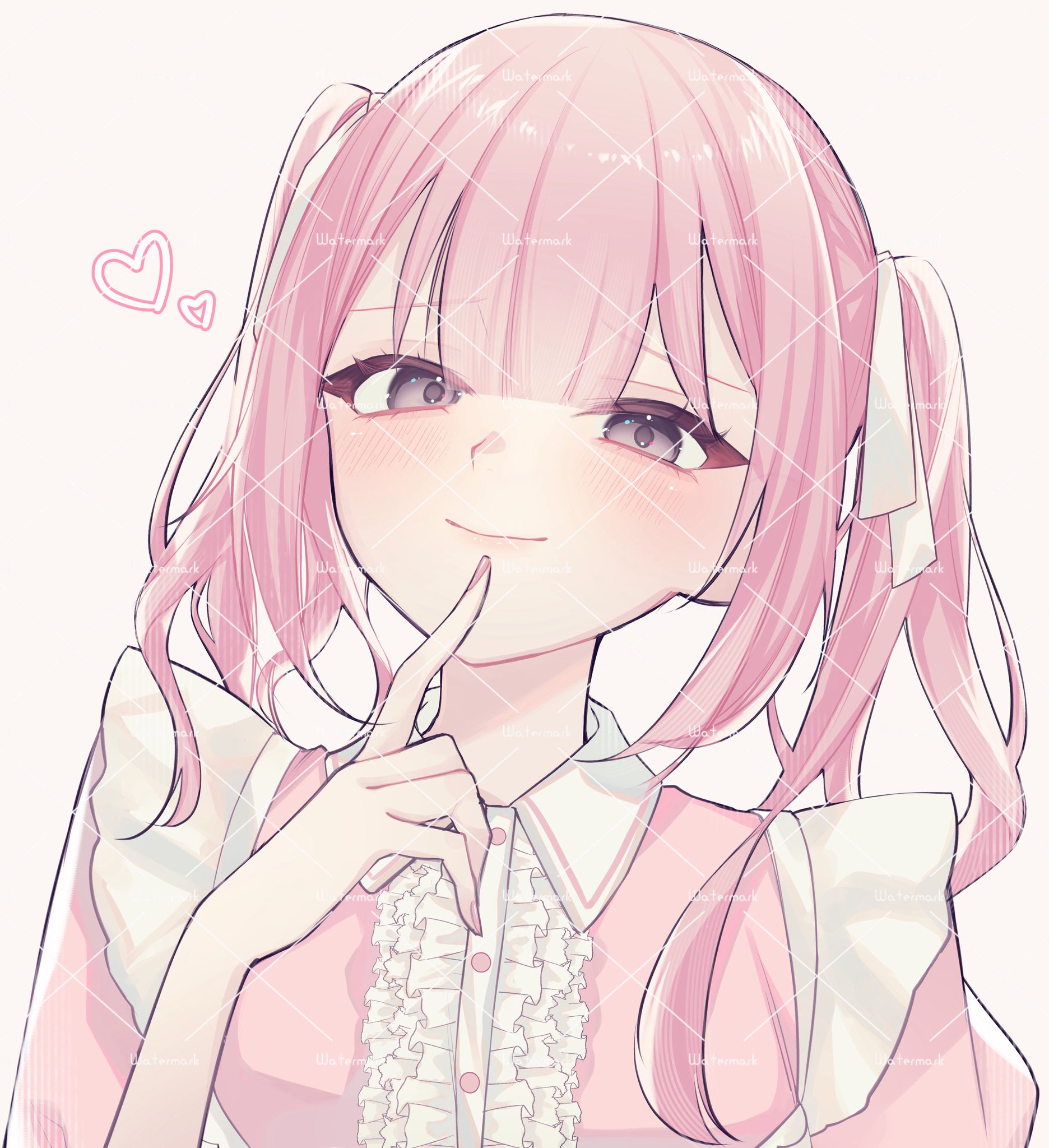 イラスト原画　優しく微笑む可愛い娘　 「スマイル」 イラスト原画 優しく微笑む可愛い娘 「スマイル」 オリジナル