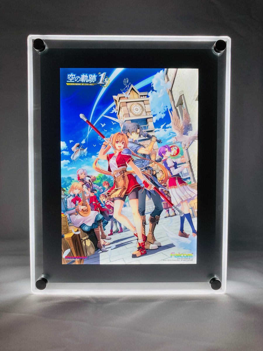 ピカットアニメ　空の軌跡　A3クリアポスター　額縁入り　2点セット ピカットアニメ 空の軌跡 エステル ヨシュア A3クリアポスター