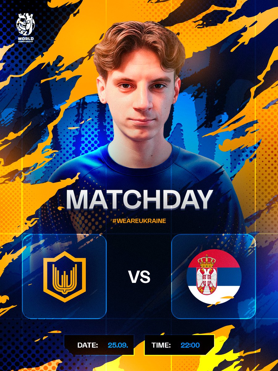 TeamUkraineCR's tweet image. 🟡 #MatchDay 🔵

We need this victory, so we will fight to the end!👊

🆚 | @CR_Serbia 
⏰ | 22:00 by CET
📺 🇺🇦 | tiktok.com/@zloy_roninqwe…
🎙️ 🇺🇦 | @Ronin_qwerty 

#SMCY2025 #WeAreUkraine