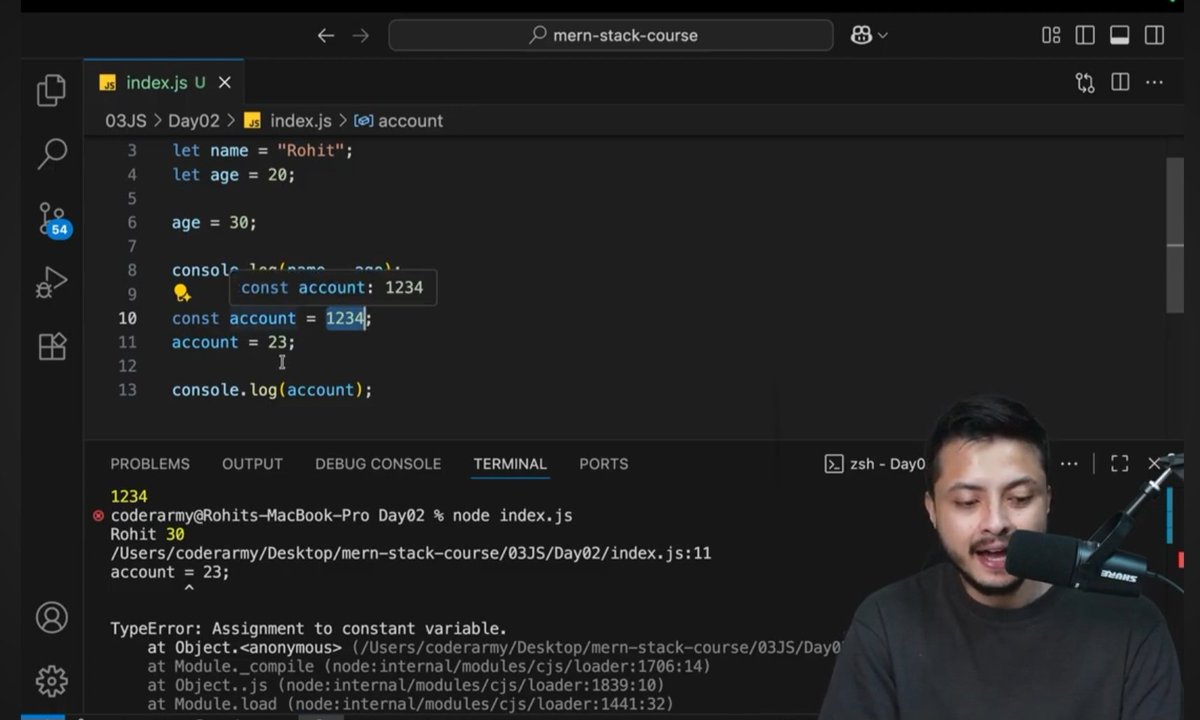 SejalShriv70501's tweet image. 🚀 Day 17 Done!
✨ Learned 👉
🔹 Primitive ➡️ Number, String, Boolean, BigInt, Undefined, Symbol,null
🔹 Non-Primitive ➡️ Array, Object, Function
💡 Key Takeaway:
✅ Primitive = Immutable
✅ Non-Primitive = Mutable

Big thanks 🙏 to @rohit_negi9 bhaiya 💯
#JavaScript #coderarmy