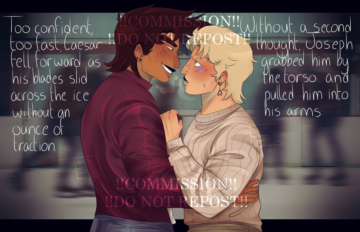 Commission for <a href="/srauthorrr/">charlie! (they/them)</a> !!!! PLEASEEE go read their cjc fic Pas De Deux!!!! #caejose #cjc #josephjoestar #caesaranthoniozeppeli #caesarzeppeli
