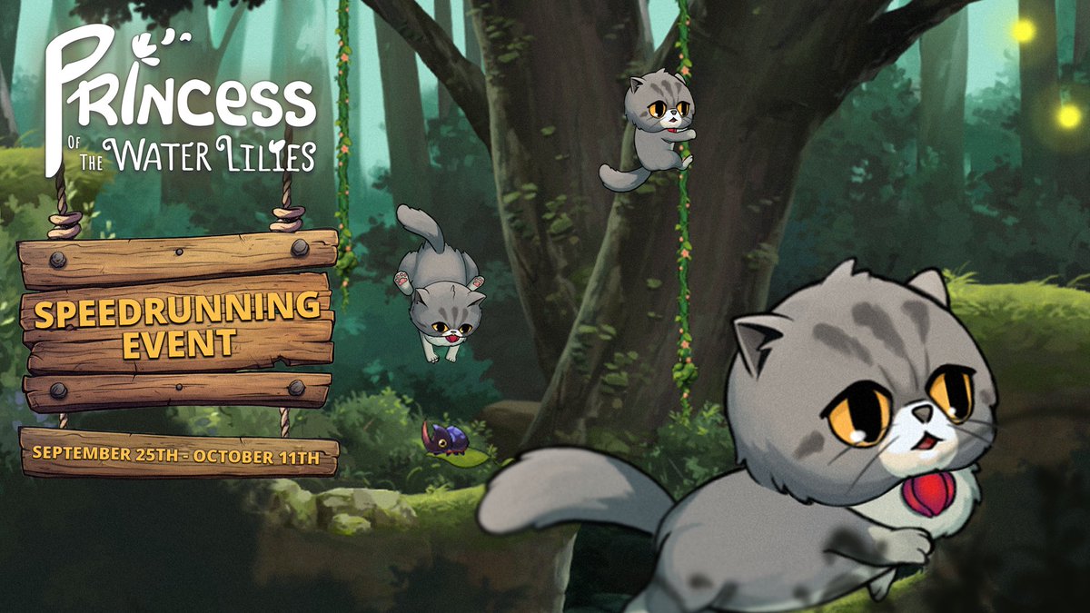 She might have 9 lives, but does she have the swiftness of 9 cats? 🤔 
Well, we're about to find out!

Starting today, until October 11th, we'll be hosting our very first speedrunning event! 🏁

Beat our demo in the fastest time possible, and we'll give you a proper shoutout!