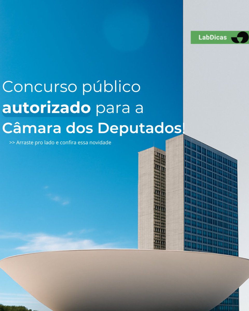 LabHackerCD's tweet image. 📢 Concurso público para a Câmara autorizado!
👉 Vagas para Analista e Técnico Legislativo em diversas áreas.
O edital trará nº de vagas, etapas e requisitos.
#Concurso #CâmaraDosDeputados #LABHacker