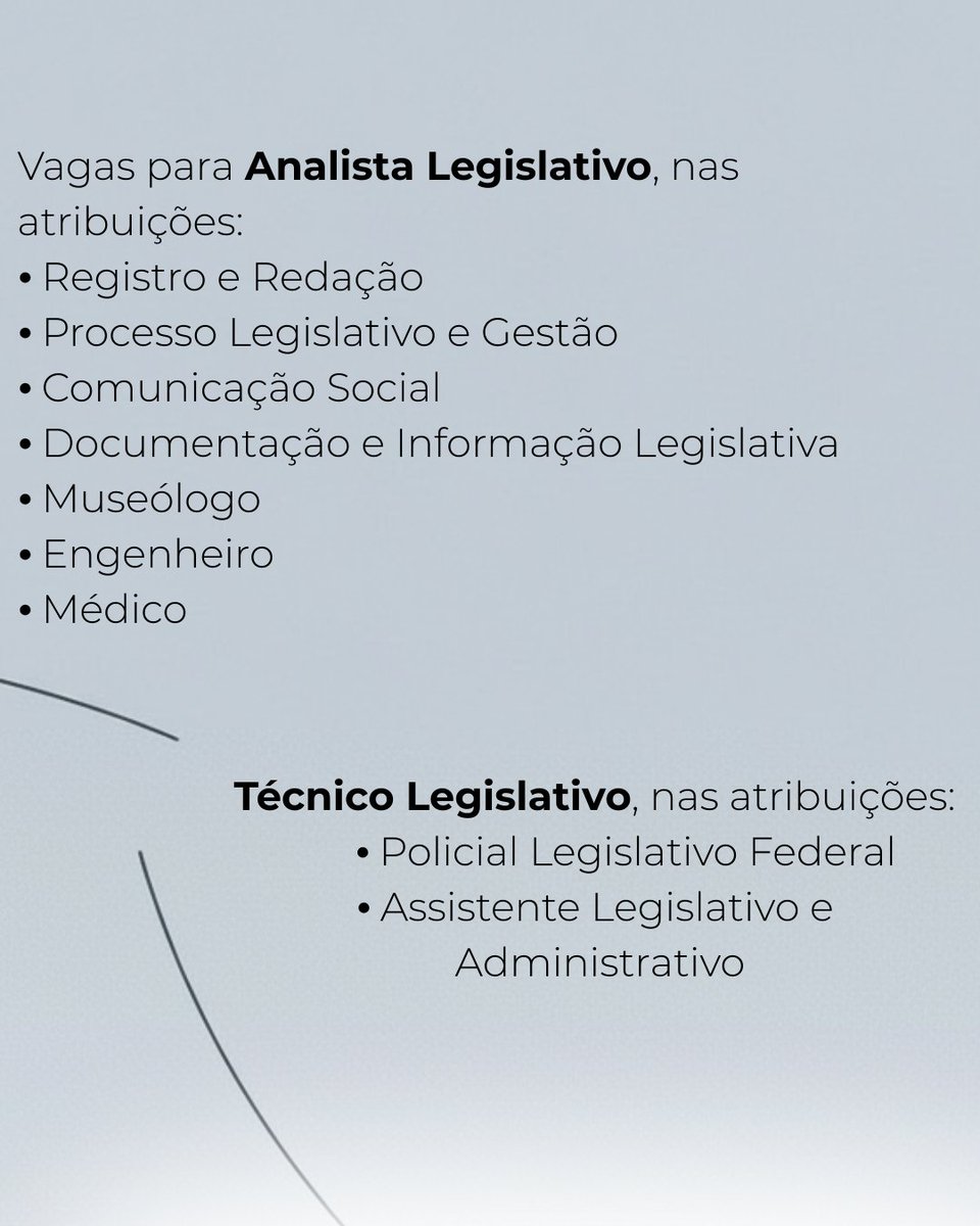 LabHackerCD's tweet image. 📢 Concurso público para a Câmara autorizado!
👉 Vagas para Analista e Técnico Legislativo em diversas áreas.
O edital trará nº de vagas, etapas e requisitos.
#Concurso #CâmaraDosDeputados #LABHacker