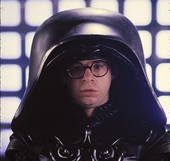 TheCinesthetic's tweet image. Rick Moranis is officially coming out of retirement to return as Dark Helmet in ‘SPACEBALLS 2’