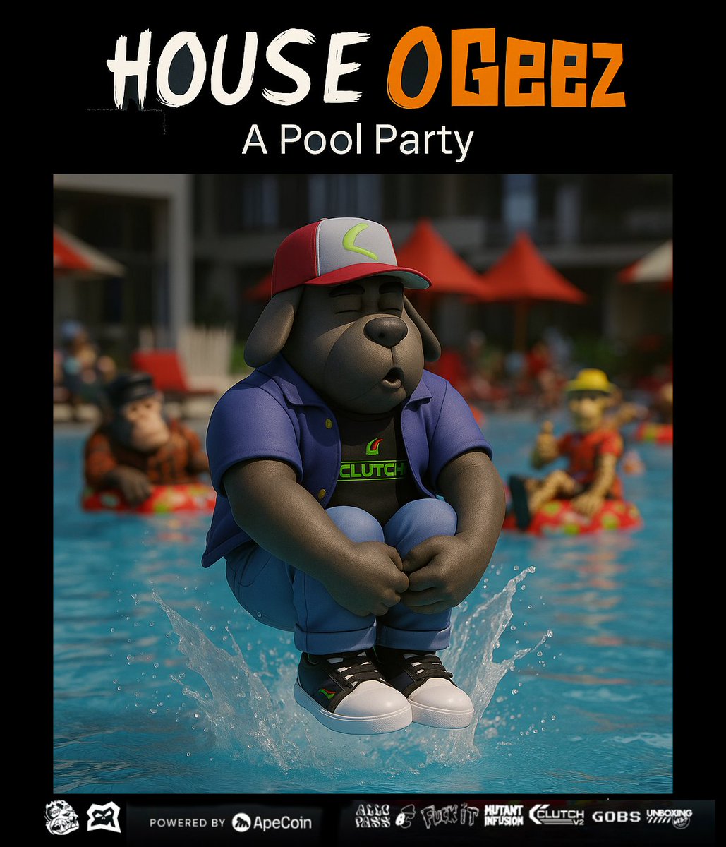 HouseOGxyz's tweet image. Shout out to one of our early sponsors, @ClutchMarkets! 🐾

The pups are taking over a cabana and partying in style alongside our other amazing sponsors!

Grab your tickets 👇 and builders/founders want your own cabana? DM @guccheetah 💥