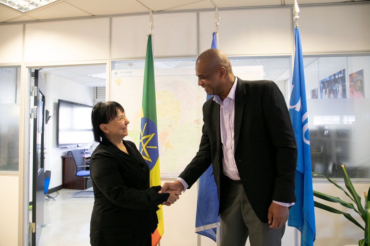 🤝A fruitful meeting today between H.E. Kristina Radej, Ambassador of  Slovenia to Ethiopia, and Dr. Aboubacar Kampo, UNICEF Representative on best ways to collaborate to enhance child rights and well being in Ethiopia.