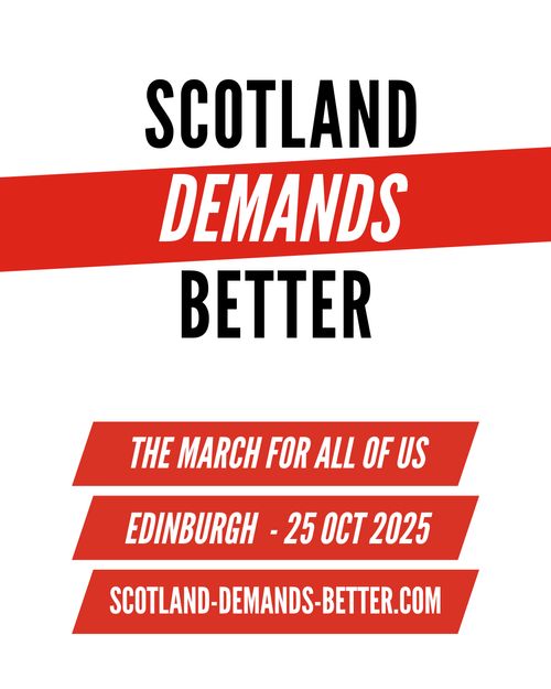 🪧One month to go! We're marching in Edinburgh on 25 October to call for Scotland to do better for childhoods and families. Join us! #ScotlandDemandsBetter scotland-demands-better.com