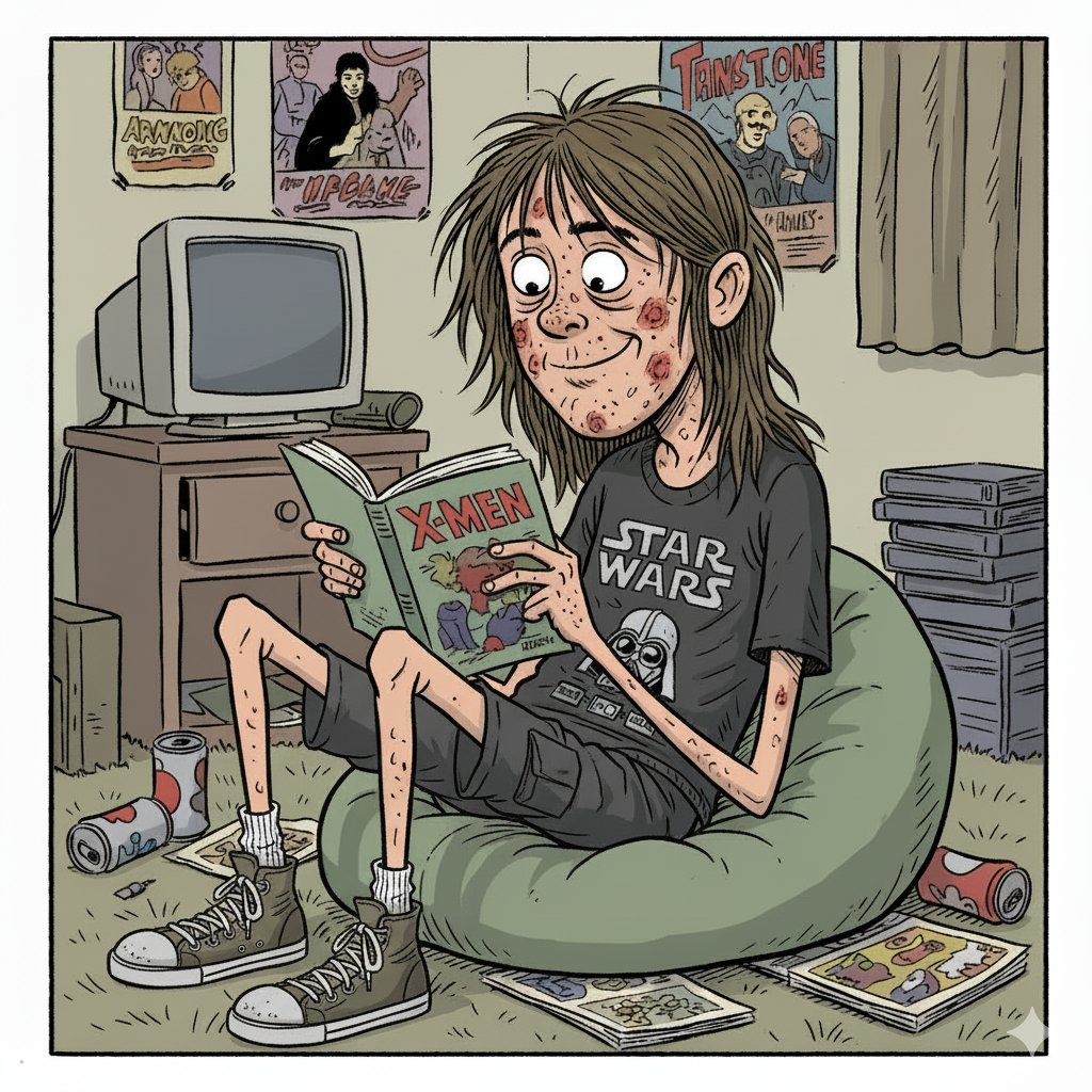 Yo era friki de comics y pelis cuando era duro de verdad. Cuando no había plataformas con tantos contenidos, no se podía comprar tebeos on line con tanta facilidad, solo nos juntábamos pavos barrillosos y no existían chavalas buenorras cosplayers.

#ComicConMalaga 
#ComicCon