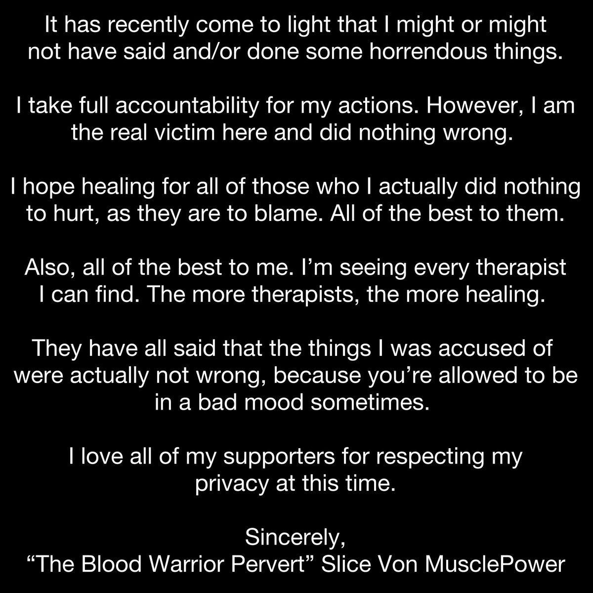 Every canceled wrestler apology on social media: