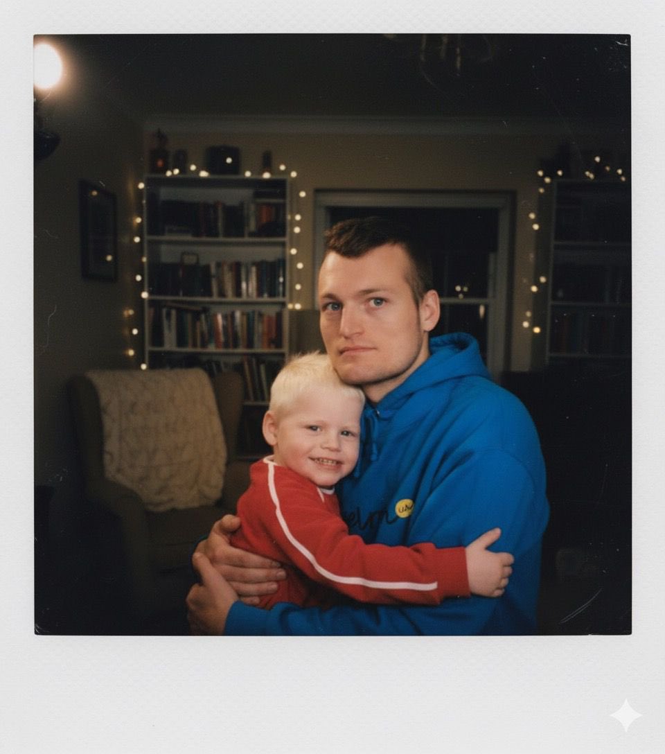 Made by little sis/AI, with 👶🏻 &amp; adult me 25yrs later. My #AngelmanSyndrome journey has been an eventful 1 🤪 if I could I’d tell my 👶🏻 self that 😴 improves, you’ll ❤️ Mcd’s, LFC will win the ⚽️🏆 again &amp; that our parents &amp; siblings are trying their best ❤️ #ForwardAlwaysForward