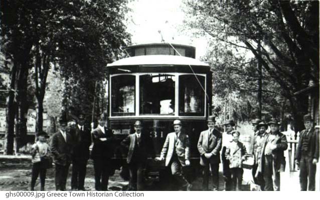 Check out this image (circa 1915) a Manitou Trolley car at the Charlotte Station.
