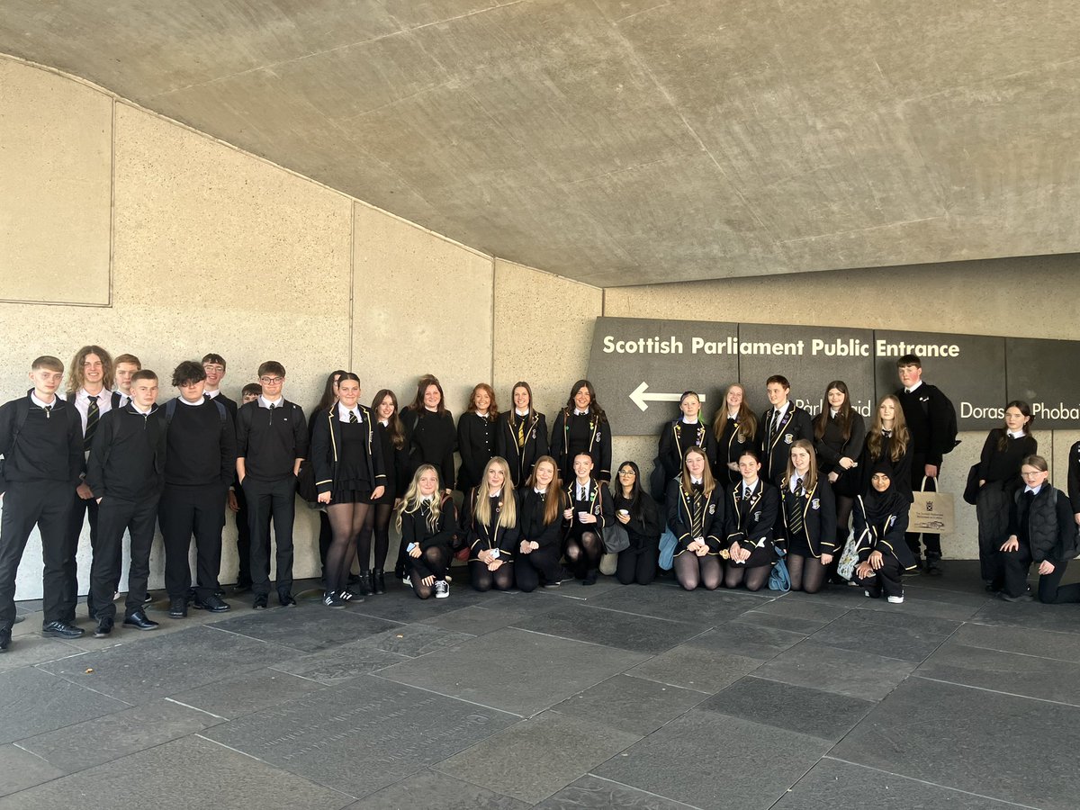 Today we had a great time at the Scottish Parliament with our Higher Politics and debating pupils. FMQ was thoroughly enjoyed by our pupils! Thank you to the three MSPs who came along to see the pupils and answer some questions. <a href="/DunfermlineHS/">Dunfermline High</a> <a href="/EducationSP/">ScotParl Education</a>