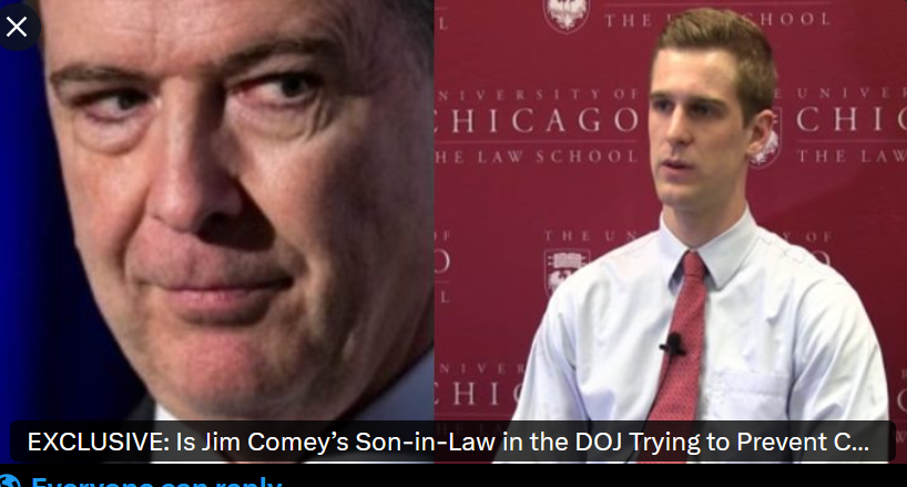 BelannF (@belannf) on Twitter photo .<a href="/AGPamBondi/">Attorney General Pamela Bondi</a> - are you paying attention? Why is this guy still working at the DOJ?
Is Jim Comey’s Son-in-Law in the DOJ Trying to Prevent Comey from Being Arrested?
Many people knew that Jim Comey had a daughter in the DOJ who was recently fired, but very few know that he .<a href="/AGPamBondi/">Attorney General Pamela Bondi</a> - are you paying attention? Why is this guy still working at the DOJ?
Is Jim Comey’s Son-in-Law in the DOJ Trying to Prevent Comey from Being Arrested?
Many people knew that Jim Comey had a daughter in the DOJ who was recently fired, but very few know that he