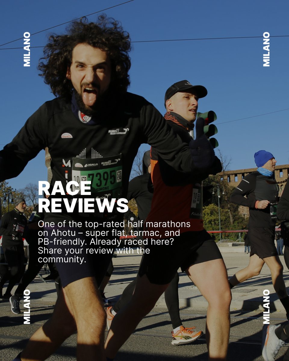 ahotu's tweet photo. From the Duomo to the Darsena canals – are you ready to chase your new PB in November? 

Milan Half Marathon 23 Nov, 2025 (Sun)

Sign up via link in bio 👏

#Milano21 #MilanHalfMarathon https://t.co/Ke728dR2ST