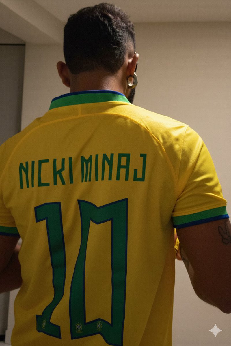 onewhobag's tweet image. Na última copa mundial de futebol (2022) mandei customizar uma camisa do Brasil com o nome da Nicki, era estranho, todo local publico que eu chegava as pessoas perguntavam: que jogador é esse? hahah @NICKIMINAJ